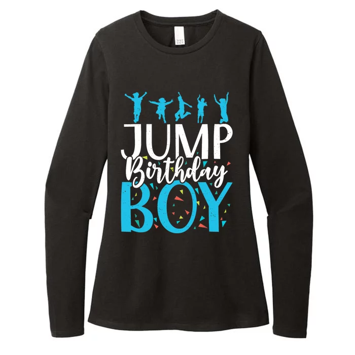 Bounce Jump Birthday Boy Trampoline Birthday Womens CVC Long Sleeve Shirt