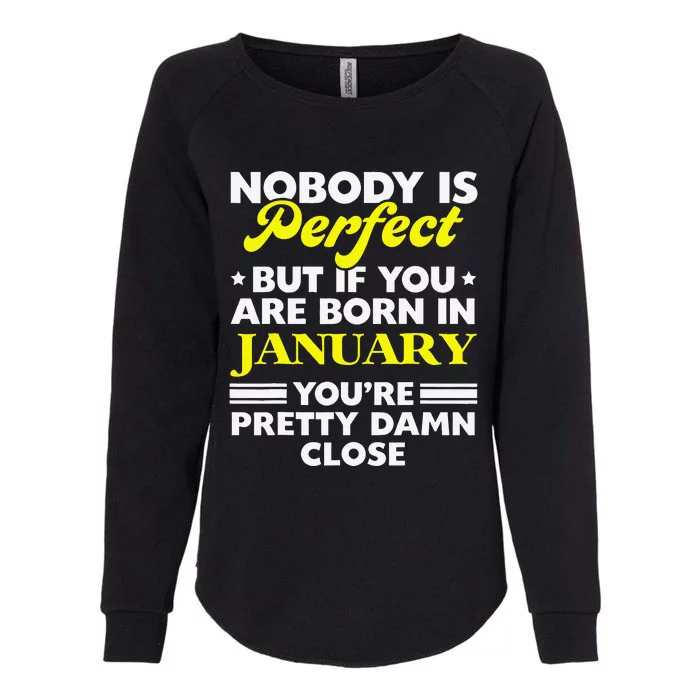 Birthday January Birth In Jan Womens California Wash Sweatshirt