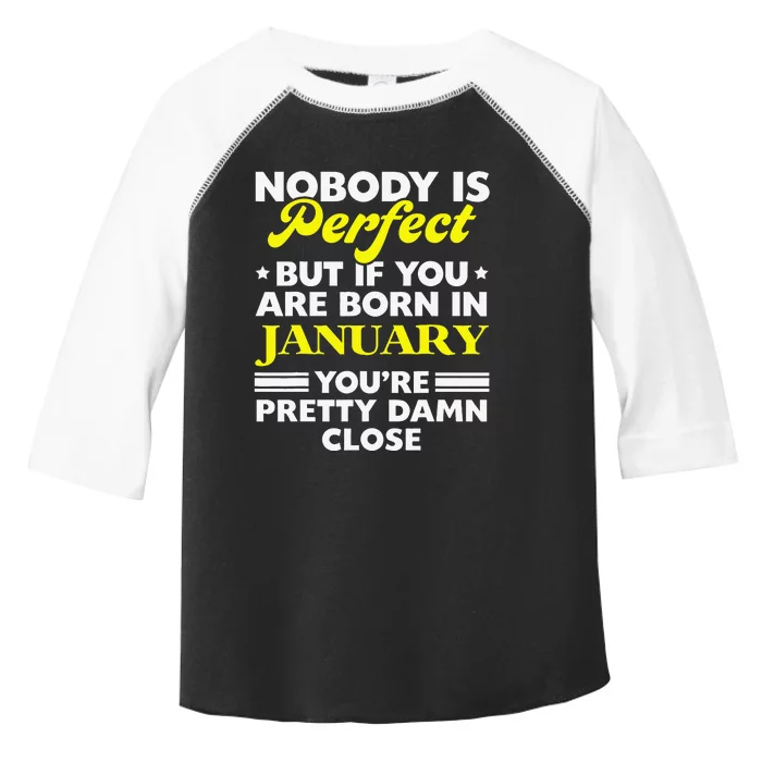 Birthday January Birth In Jan Toddler Fine Jersey T-Shirt