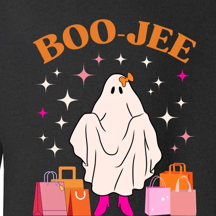 Boo Jee Boujee Funny Halloween Cute Boo Ghost Spooky Costume Toddler Sweatshirt