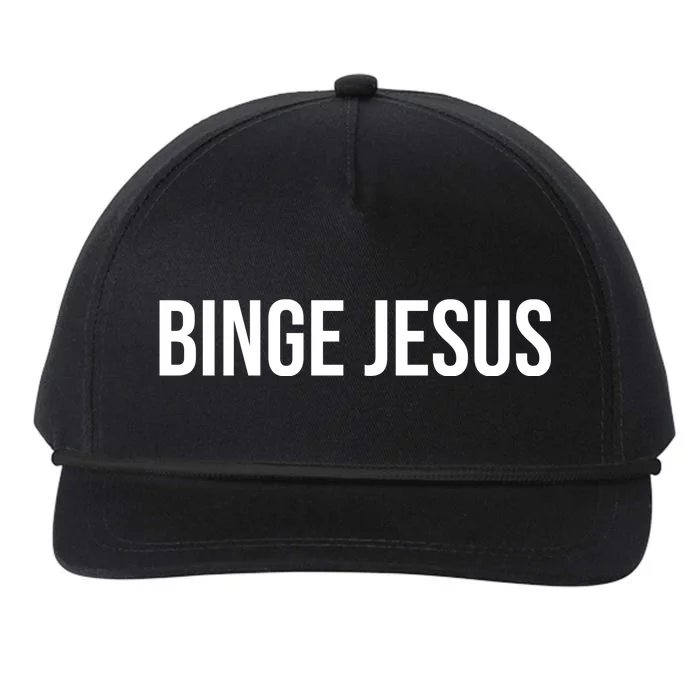 Binge Jesus Snapback Five-Panel Rope Hat