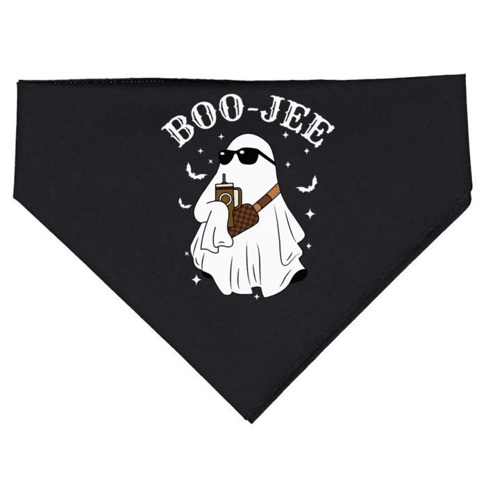 Boo Jee Boujee Cute Ghost Spooky Funny Halloween Costume USA-Made Doggie Bandana