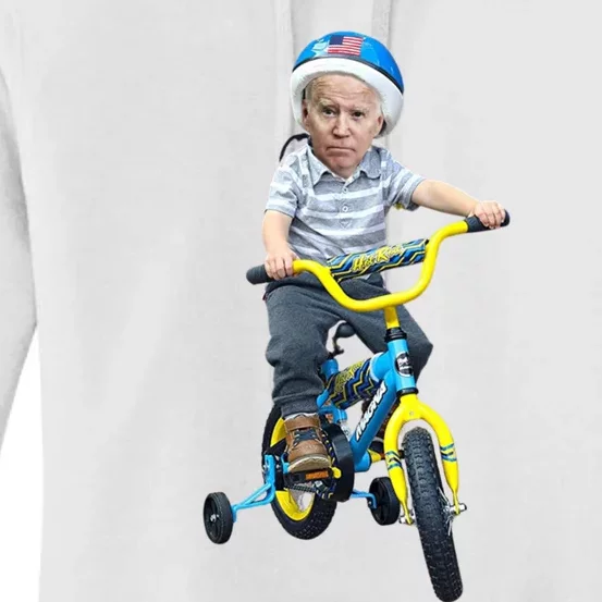 Baby Joe Biden On Tricycle Funny Joe Biden Bike Women's Pullover Hoodie