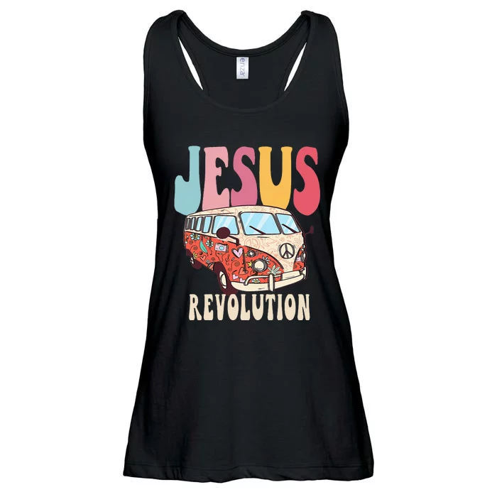 Boho Jesus-Revolution, Christian Faith Based Jesus Costume Ladies Essential Flowy Tank