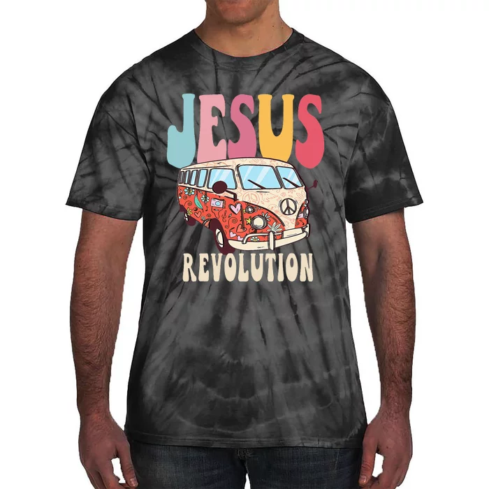 Boho Jesus-Revolution, Christian Faith Based Jesus Costume Tie-Dye T-Shirt