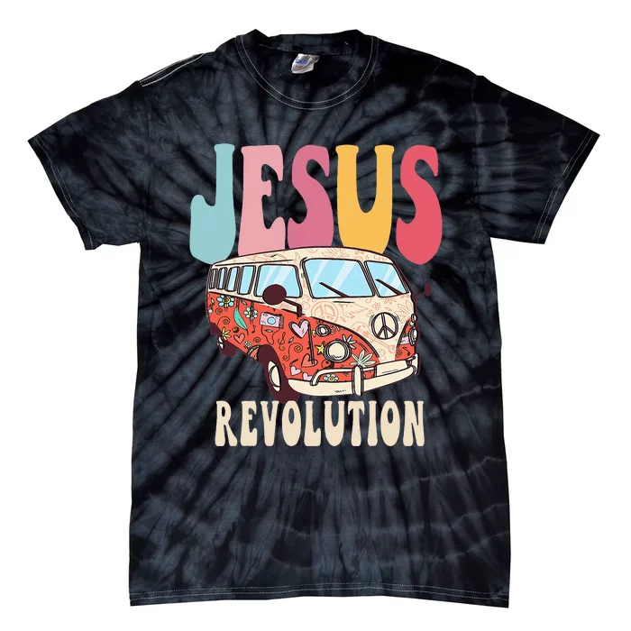 Boho Jesus-Revolution, Christian Faith Based Jesus Costume Tie-Dye T-Shirt