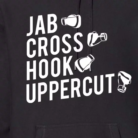 Boxing Jab Cross Hook Uppercut Boxer Tee 6848 Premium Hoodie