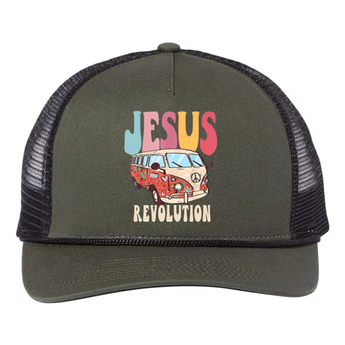 Boho JesusRevolution, Christian Faith Based Jesus Costume Retro Rope Trucker Hat Cap