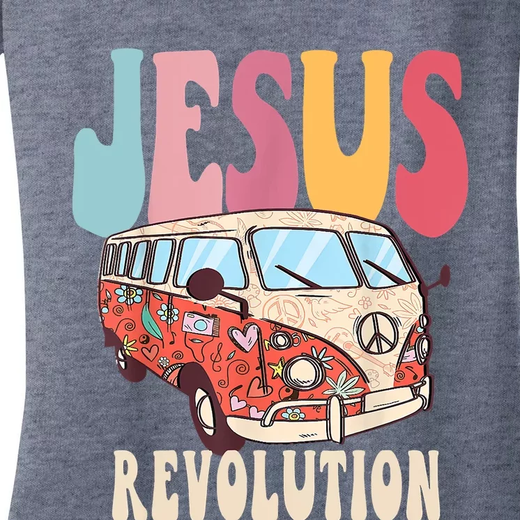 Boho JesusRevolution, Christian Faith Based Jesus Costume Women's V-Neck T-Shirt