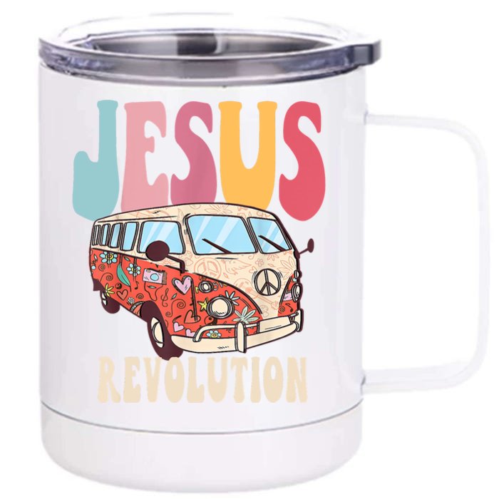 Boho JesusRevolution, Christian Faith Based Jesus Costume Front & Back 12oz Stainless Steel Tumbler Cup