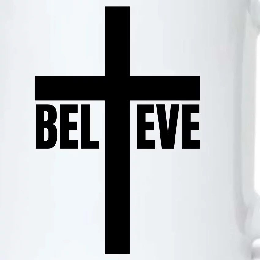 Believe Jesus Christ Cross Easter Faith Black Color Changing Mug