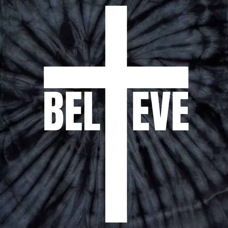 Believe Jesus Christ Cross Easter Faith Tie-Dye T-Shirt