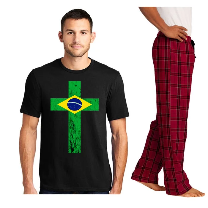 Brazil Jesus Cross Brazilian Faith Brasileiro Christian Pajama Set