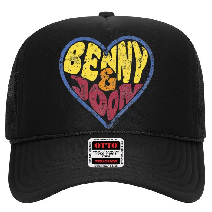 Benny & Joon Coorful Heart Shaped High Crown Mesh Trucker Hat