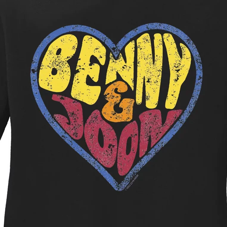 Benny & Joon Coorful Heart Shaped Ladies Long Sleeve Shirt