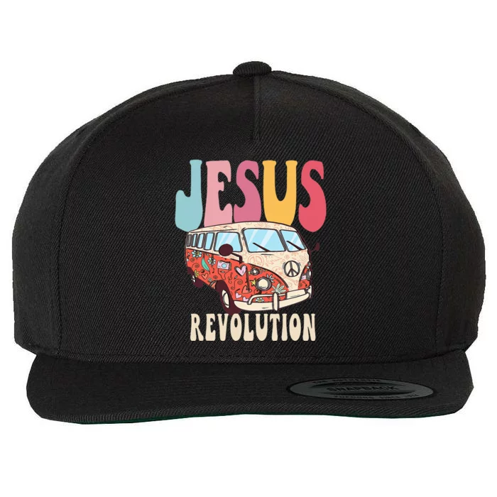 Boho JesusRevolution, Christian Faith Based Jesus Costume Wool Snapback Cap