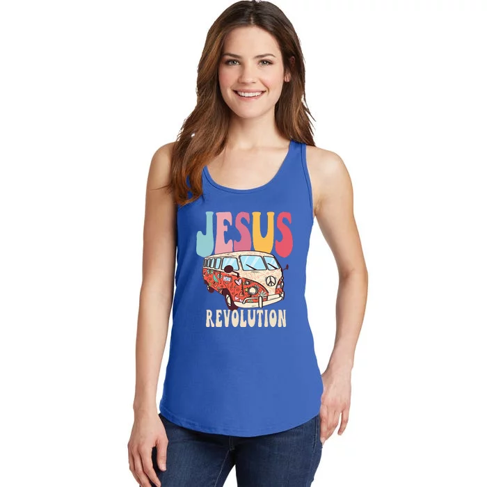 Boho JesusRevolution, Christian Faith Based Jesus Costume Ladies Essential Tank