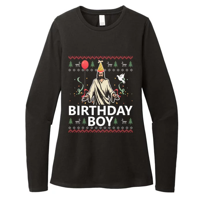 Birthday Jesus Christ Christmas Sweater Funny Jesus Gift Womens CVC Long Sleeve Shirt