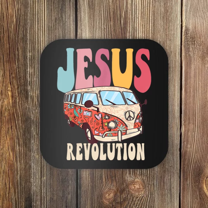 Boho JesusRevolution, Christian Faith Based Jesus Costume Coaster