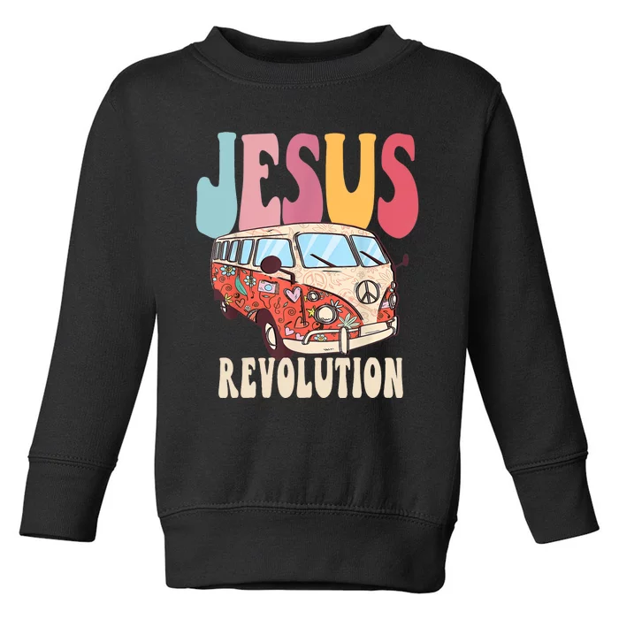 Boho JesusRevolution, Christian Faith Based Jesus Costume Toddler Sweatshirt