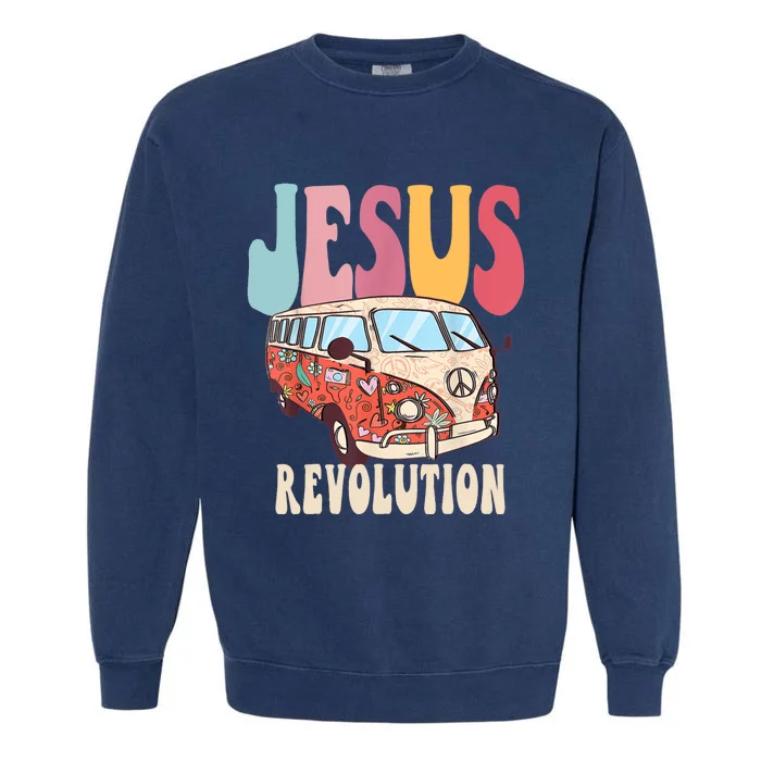 Boho JesusRevolution, Christian Faith Based Jesus Costume Garment-Dyed Sweatshirt