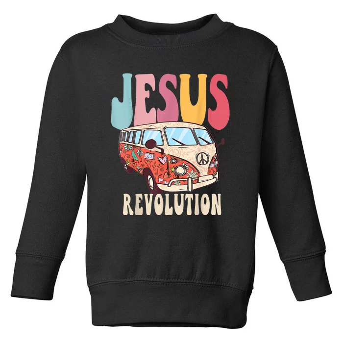 Boho JesusRevolution, Christian Faith Based Jesus Costume Toddler Sweatshirt