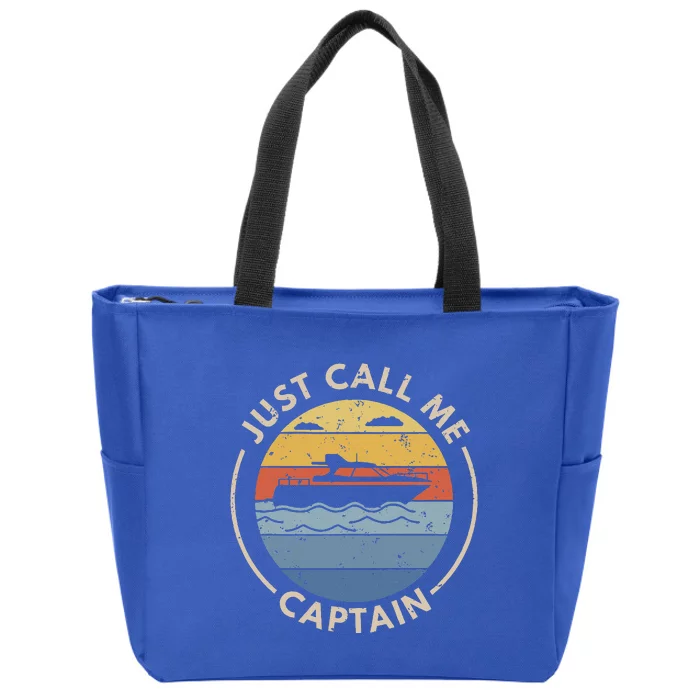 Boat Just Call Me Captain Zip Tote Bag