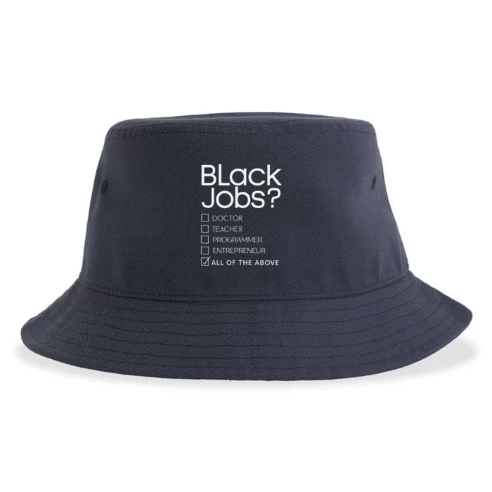 Black Job Definition Black Politics Black Professionals Sustainable Bucket Hat