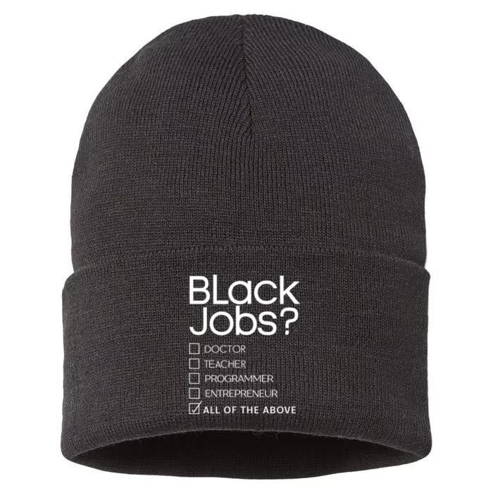 Black Job Definition: Black Politics Black Professionals Sustainable Knit Beanie