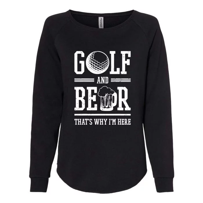 Beer Joke Dad Beer Lovers Playing Golf Gift For Father's Day Womens California Wash Sweatshirt