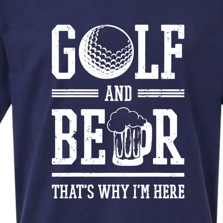 Beer Joke Dad Beer Lovers Playing Golf Gift For Father's Day Sueded Cloud Jersey T-Shirt