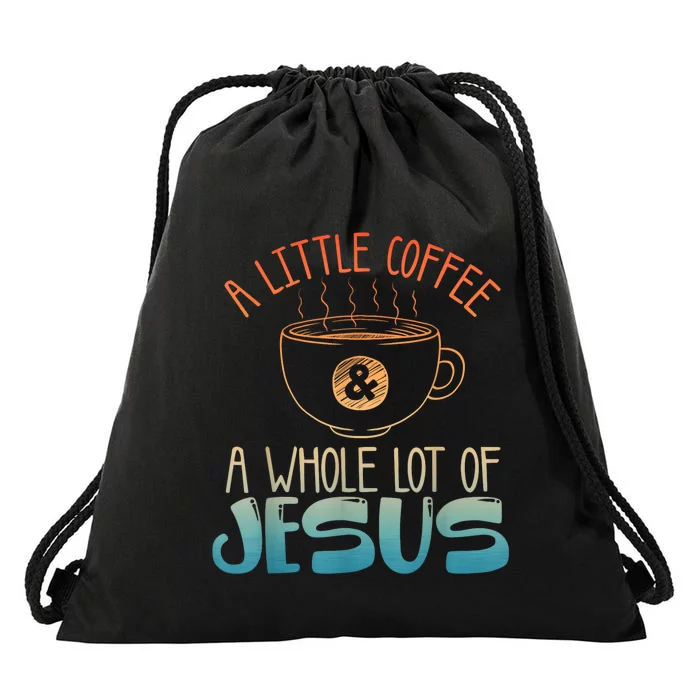 Best Jesus Design For Women Christian Coffee Lover Drawstring Bag