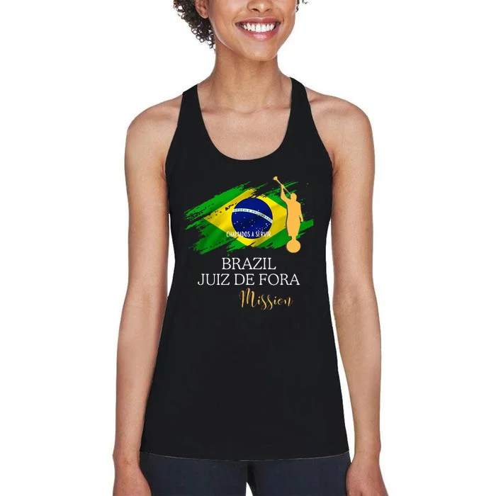 Brazil Juiz De Fora Mormon Lds Mission Missionary Women's Racerback Tank