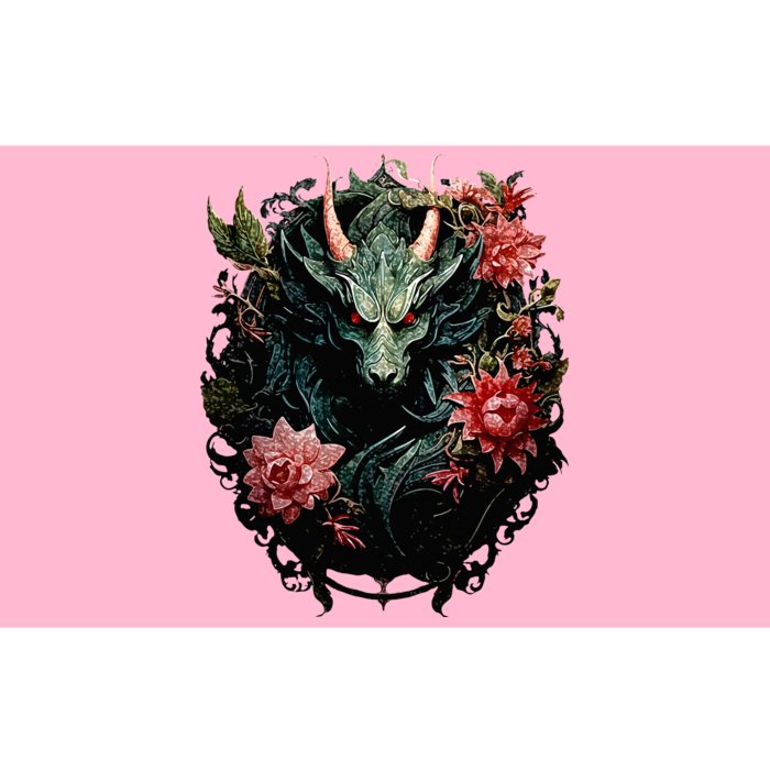 Beautiful Jade Dragon Floral Art Noveau Bumper Sticker