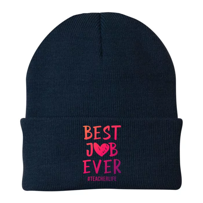 Best Job Ever Teacher Life Gift 1St Grade Teacher Gift Knit Cap Winter Beanie