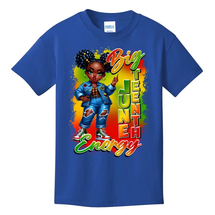 Big Junenth Energy Ancestors Melanin Black African Cool Gift Kids T-Shirt