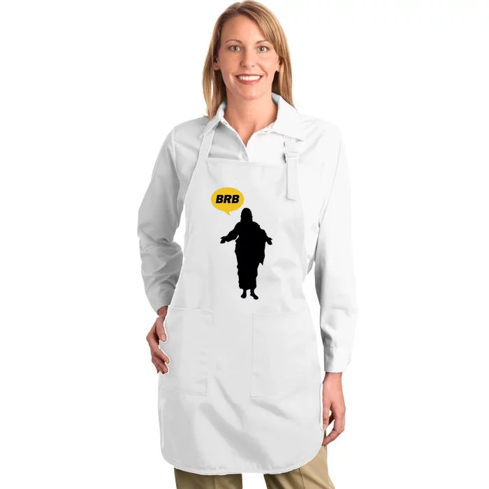 Brb Jesus Easter Sunday Full-Length Apron With Pocket