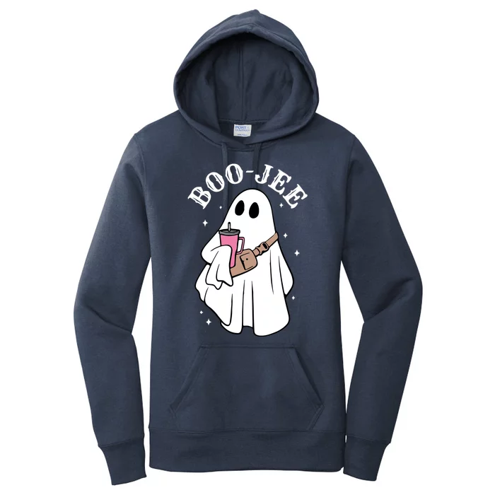 Boo Jee Funny Halloween Shopaholic Ghost Women's Pullover Hoodie