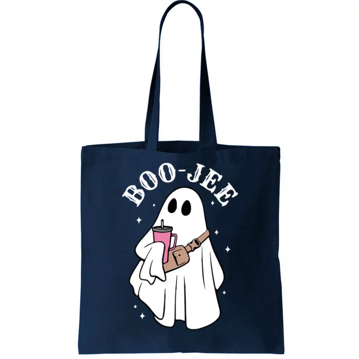 Boo Jee Funny Halloween Shopaholic Ghost Tote Bag