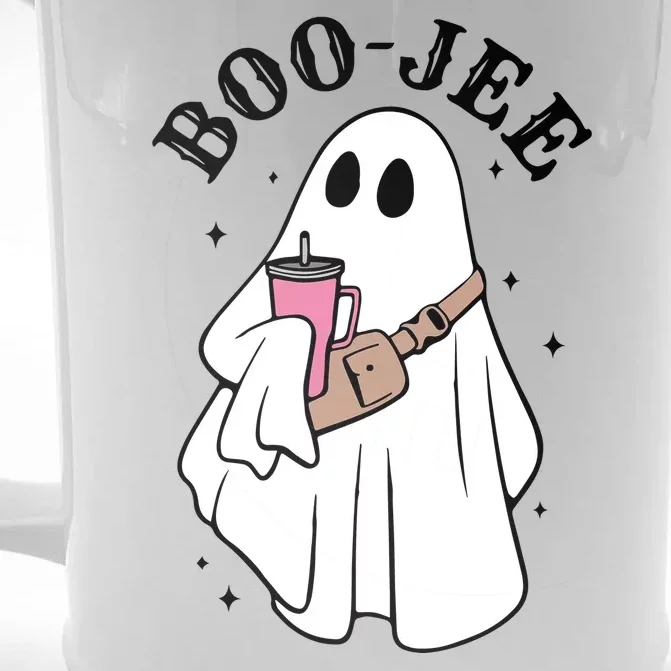 Boo Jee Funny Halloween Shopaholic Ghost Front & Back Beer Stein