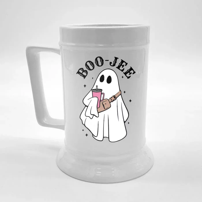 Boo Jee Funny Halloween Shopaholic Ghost Front & Back Beer Stein