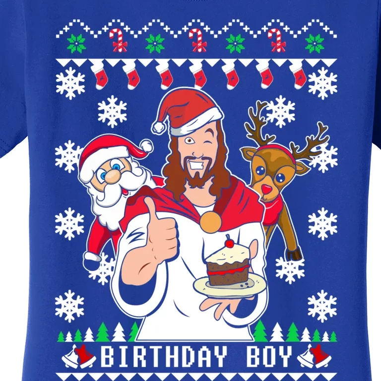 Birthday Jesus Funny Ugly Christmas Funny Gift Women's T-Shirt