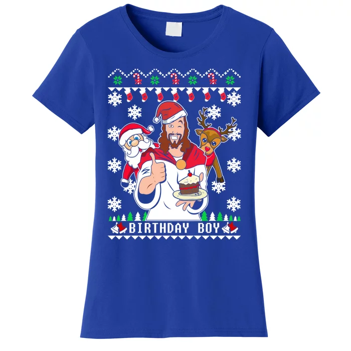 Birthday Jesus Funny Ugly Christmas Funny Gift Women's T-Shirt