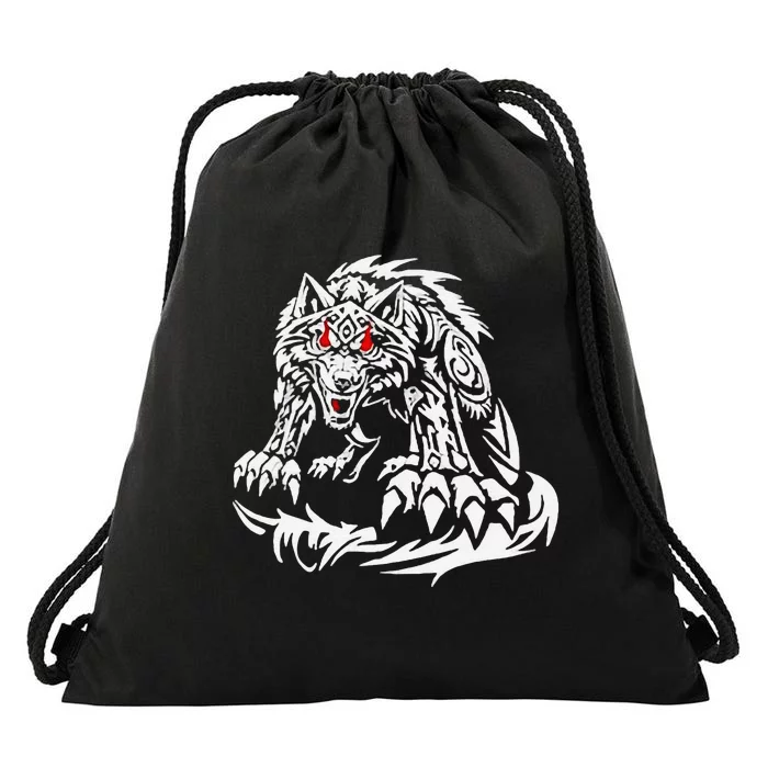 Black Jacob Fatu Wolf Gift Drawstring Bag