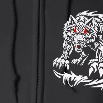 Black Jacob Fatu Wolf Gift Full Zip Hoodie