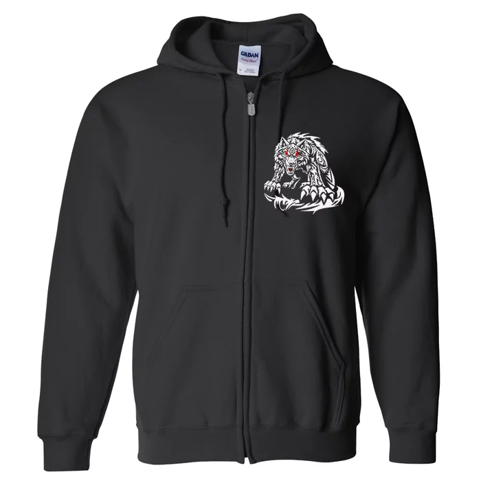 Black Jacob Fatu Wolf Gift Full Zip Hoodie