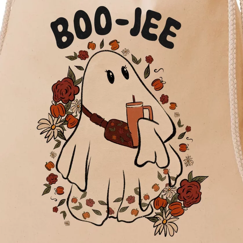 Boo Jee Fall Halloween Ghost Funny Drawstring Bag