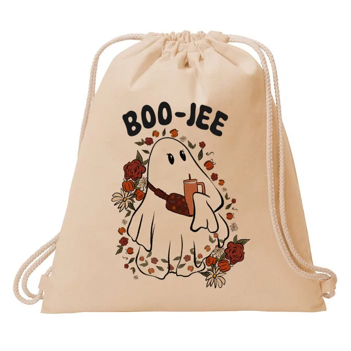 Boo Jee Fall Halloween Ghost Funny Drawstring Bag