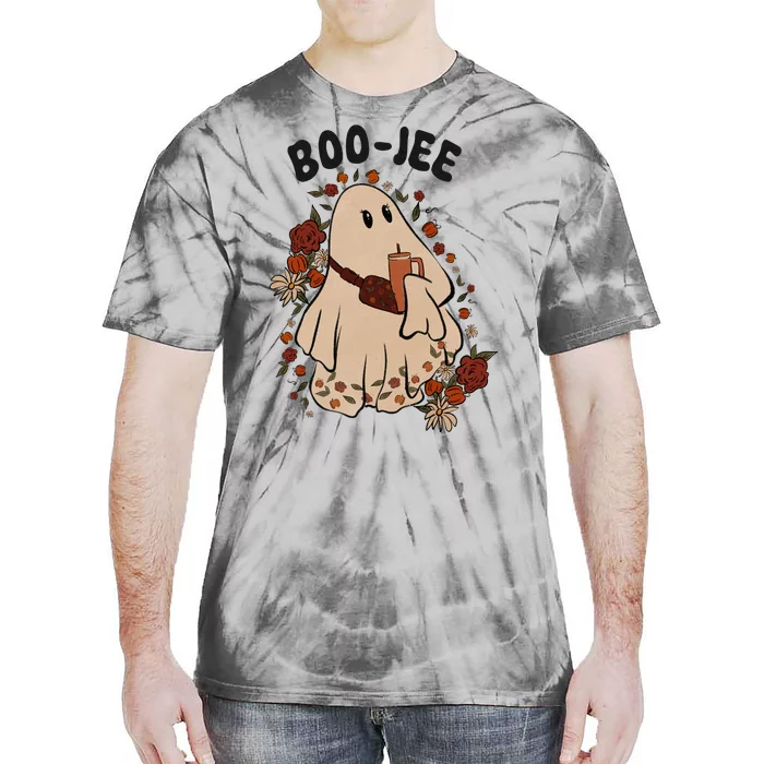 Boo Jee Fall Halloween Ghost Funny Tie-Dye T-Shirt