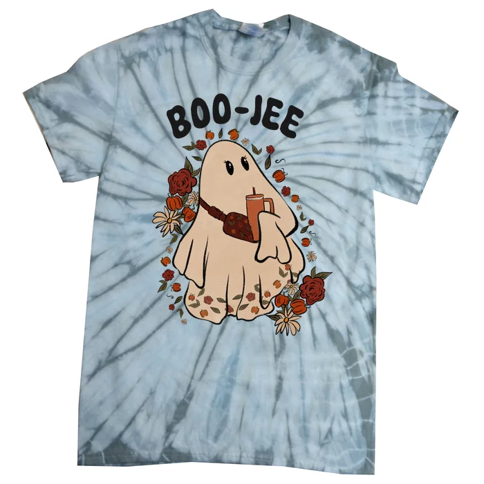 Boo Jee Fall Halloween Ghost Funny Tie-Dye T-Shirt